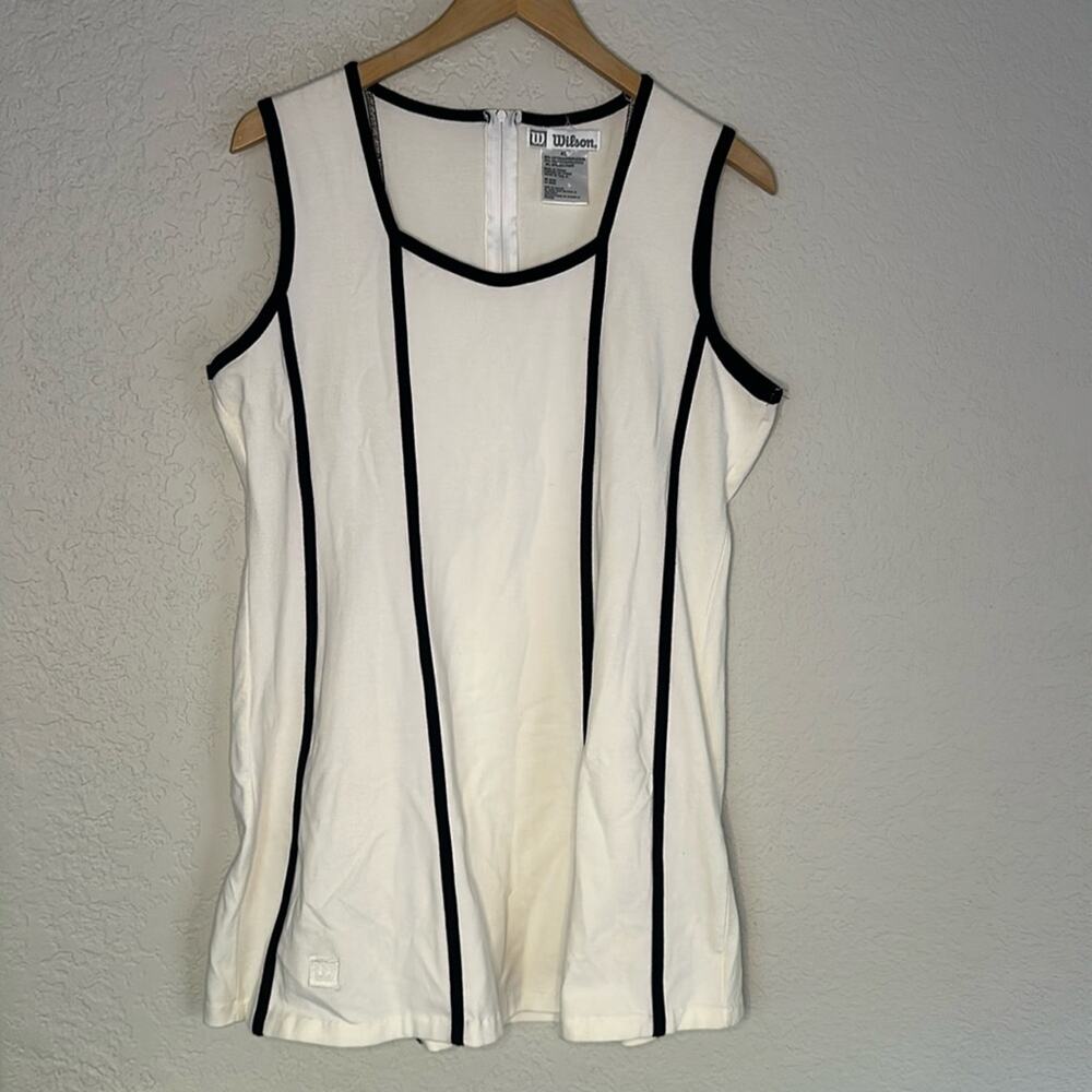 Wilson White and Black Sleeveless Dress